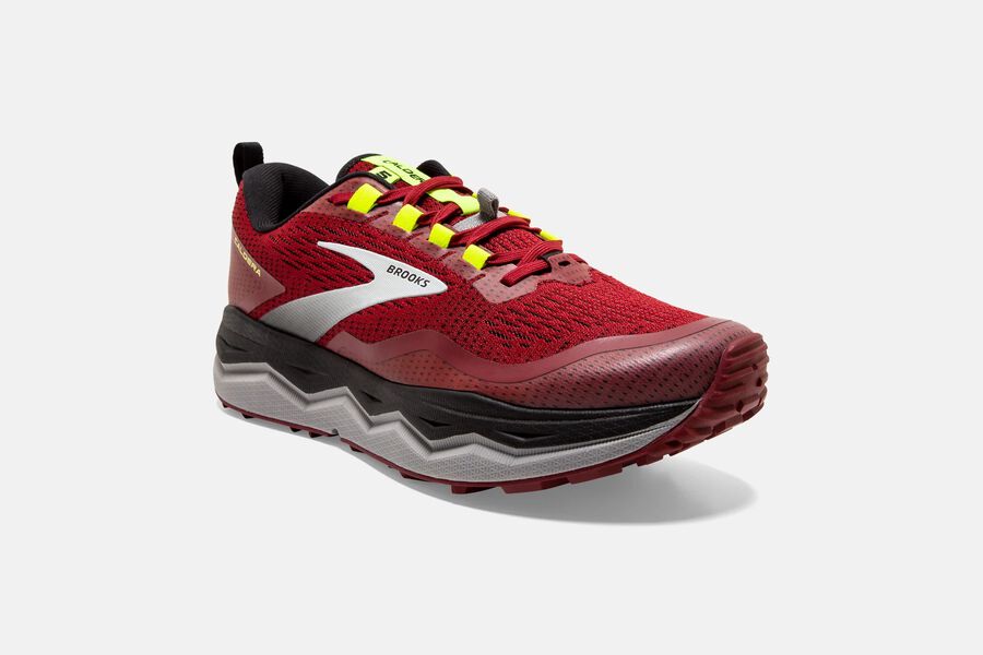 Brooks Caldera 5 Trail Running Shoes Mens Red/Silver/Black 078364-AVD